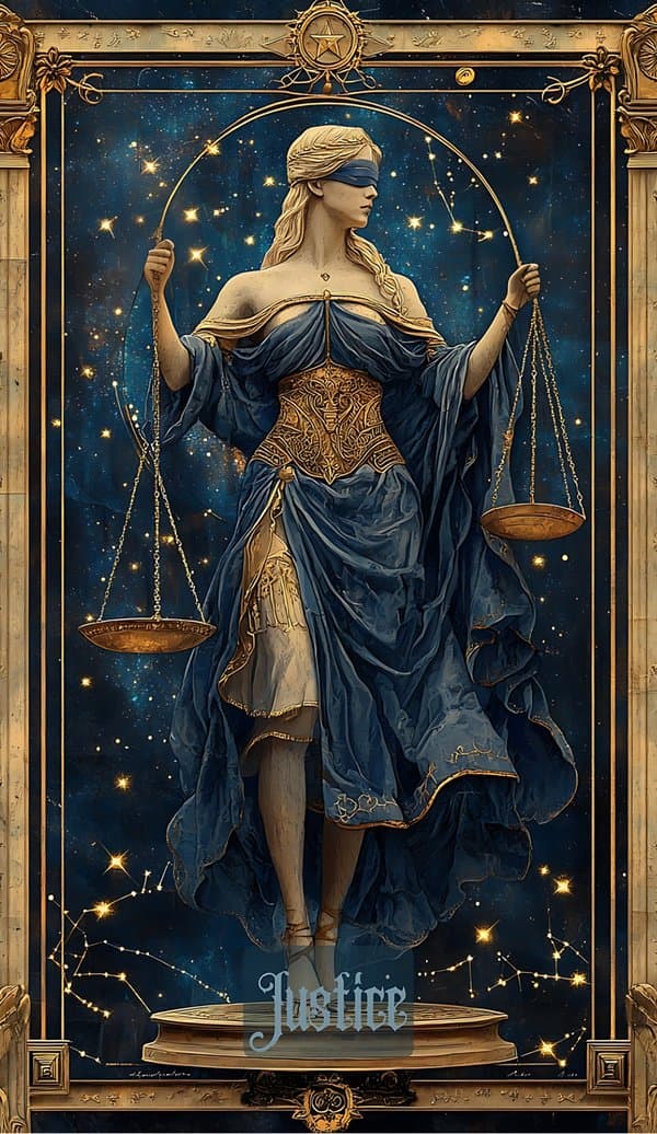 Die Gerechtigkeit Tarot Card